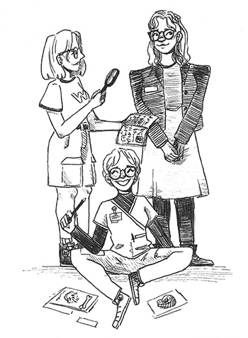 Drawing of Savel Sisters